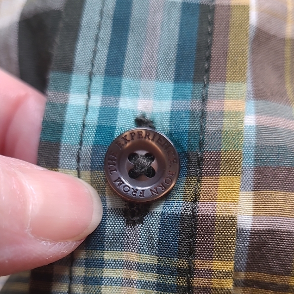 LG prAna Breathe Men’s Organic Cotton Blend Plaid S/S Shirt - Picture 5 of 9